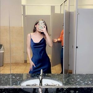 UO Mallory Cowl Neck Slip Dress